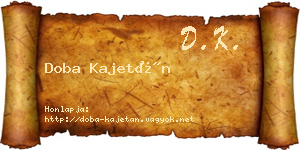 Doba Kajetán névjegykártya